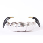 Mid-Century Silver Plate Centerpiece Bowl with Toucans by Los Castillo
