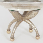 Modern Silver and Brass Serving Bowl
