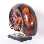Mid-Century Tessellated Penshell Nautilus on Brass Stand by Maitland-Smith