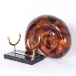 Mid-Century Tessellated Penshell Nautilus on Brass Stand by Maitland-Smith