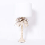 Italian Mid Century Tole Palm Tree Table Lamp