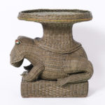 Mid-Century Wicker Frog Stand
