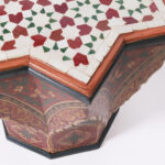 Antique Moroccan Painted Tile Top Stand or Table