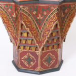 Antique Moroccan Painted Tile Top Stand or Table