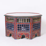 Antique Moroccan Painted Coffee Table or Stand