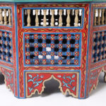 Antique Moroccan Painted Coffee Table or Stand