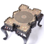 Anglo Indian Carved Wood and Kashmiri Decorated Coffee Table