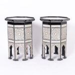Pair of Moroccan Mother of Pearl Stands
