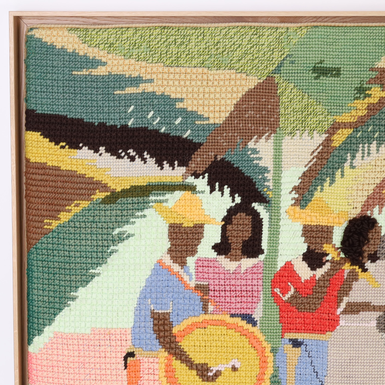 Large Needlepoint Wall Hanging with a Musical Theme