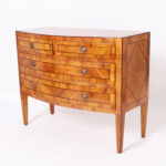 Antique Neoclassic Continental Walnut Commode or Chest of Drawers