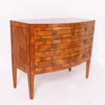 Antique Neoclassic Continental Walnut Commode or Chest of Drawers