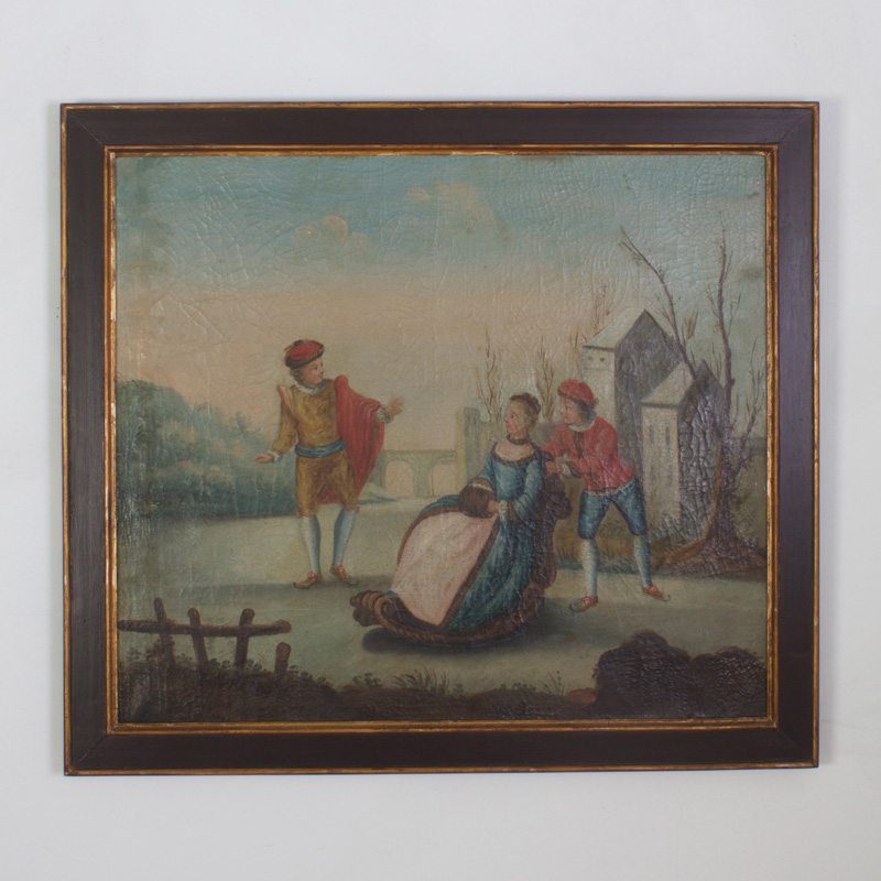 Set of 18th Century Romantic Italian Paintings