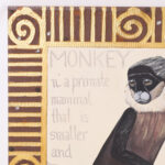 Oil Painting on Canvas of a Monkey