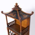 Vintage Pagoda Chinese Chippendale Etagere with Chinoiserie