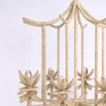 Pagoda Form Reed Wrapped Chandelier or Light Fixture From the FS Flores Collection