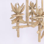 Pagoda Form Reed Wrapped Chandelier or Light Fixture From the FS Flores Collection