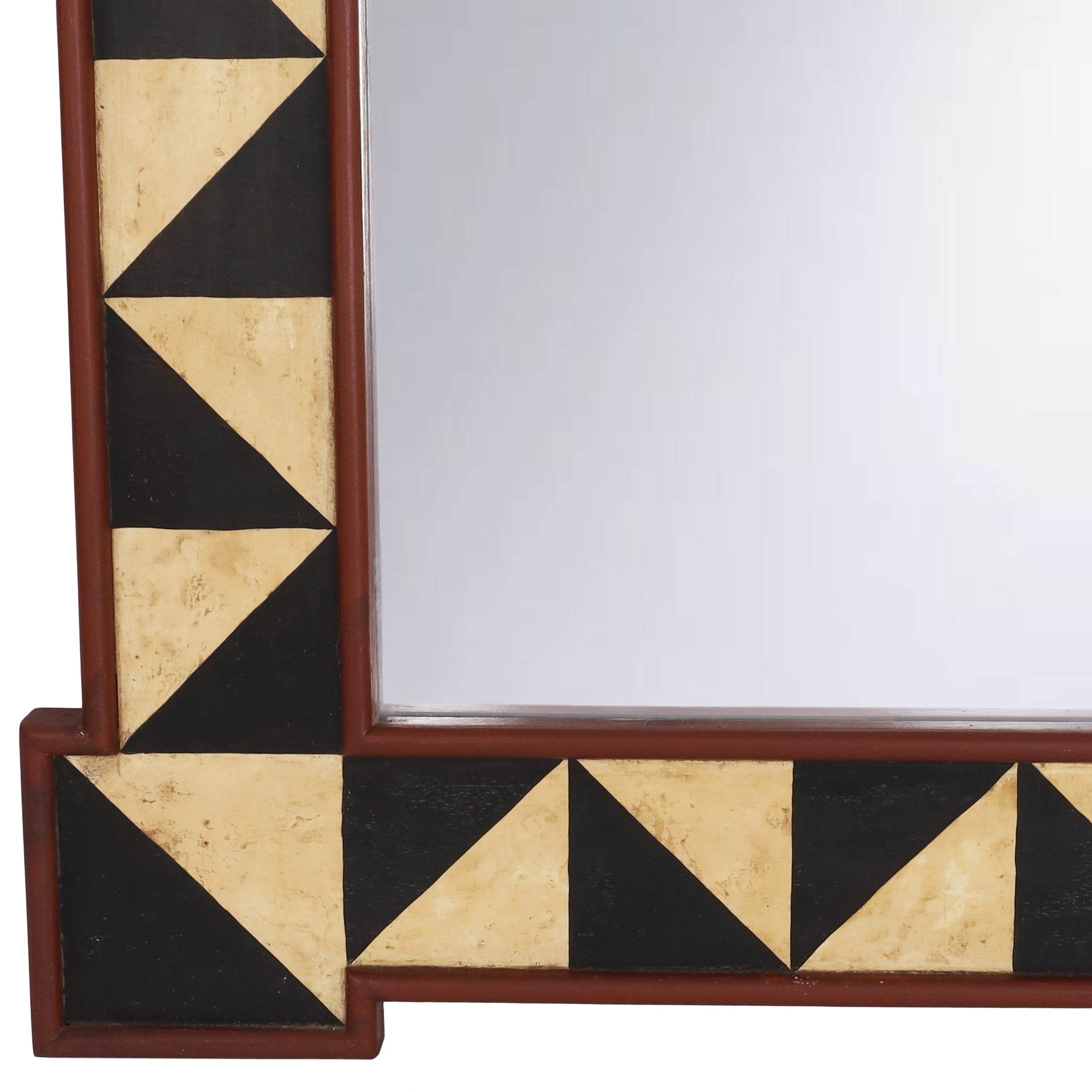 Pair of Large Wall Mirrors with Hand Painted Frames