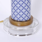 Pair of Blue and White Table Lamps