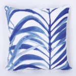 Blue and White Linen Pillow