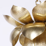 Pair of Brass Lotus Pendants or Light Fixtures