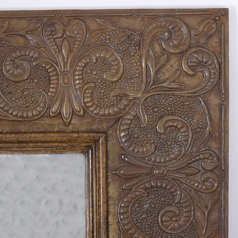 Striking pair of British Colonial Bronze Wall Mirror