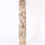 Pair of 18th C. Italian Carved Columns Converted to Table Lamps