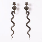 Pair of Anglo Indian Brass Cobra Wall Sconces