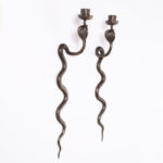 Pair of Anglo Indian Brass Cobra Wall Sconces