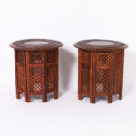 Antique Pair of Anglo Indian Inlaid Stands