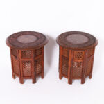 Antique Pair of Anglo Indian Inlaid Stands