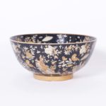 Pair of Antique Chinese Porcelain Bowls with a Black Glaze