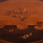 Antique English Pair of Neoclassic Stands or Tables with Inlaid Chinoiserie