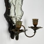 Pair of Antique French Mirrored Wall Sconces