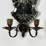 Pair of Antique French Mirrored Wall Sconces