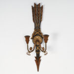 Neoclassic Pair of Antique Italian Arrow Wall Sconces