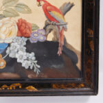 Antique Still Life Watercolors with Flowers and Birds