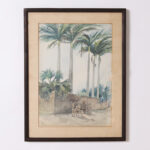 Pair of 19th Century Tropical Watercolor Paintings