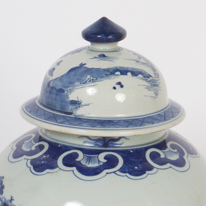 Pair of Chinese Porcelain Lidded Jars