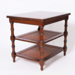 Pair of British Colonial Style Three Tiered Stands or Tables