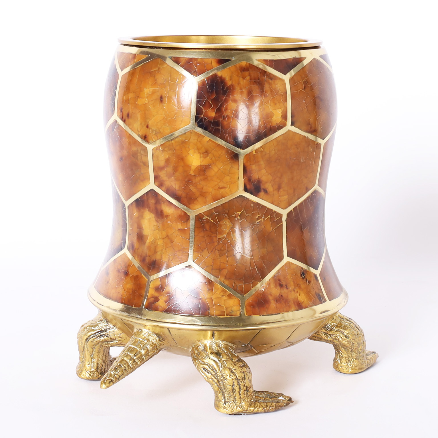 Two Bronze & Tortoise Shell Wine Coolers by Maitland-Smith, Priced Individually