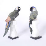 Pair of Brazilian Carved Stone Parrots
