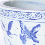 Pair of Chinese Blue and White Porcelain Bowls or Planters