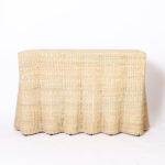The Lucia Pair of Drapery Flat Back Woven Consoles from the FS Flores Collection