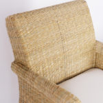 Pair of British Colonial Style Wicker Armchairs from the FS Flores Collection