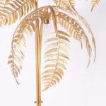 Pair of Mid Century Italian Gilt Metal Palm Tree Floor Lamps