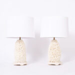 Pair of Lace Coral Table Lamps