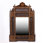 Pair of Large Antique Moroccan Inlaid Wall Mirrors