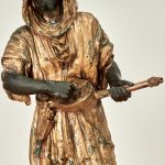 Pair of Large Antique Orientalist Bronze Figural Sculptures or Statues