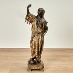 Pair of Large Antique Orientalist Bronze Figural Sculptures or Statues