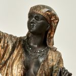 Pair of Large Antique Orientalist Bronze Figural Sculptures or Statues